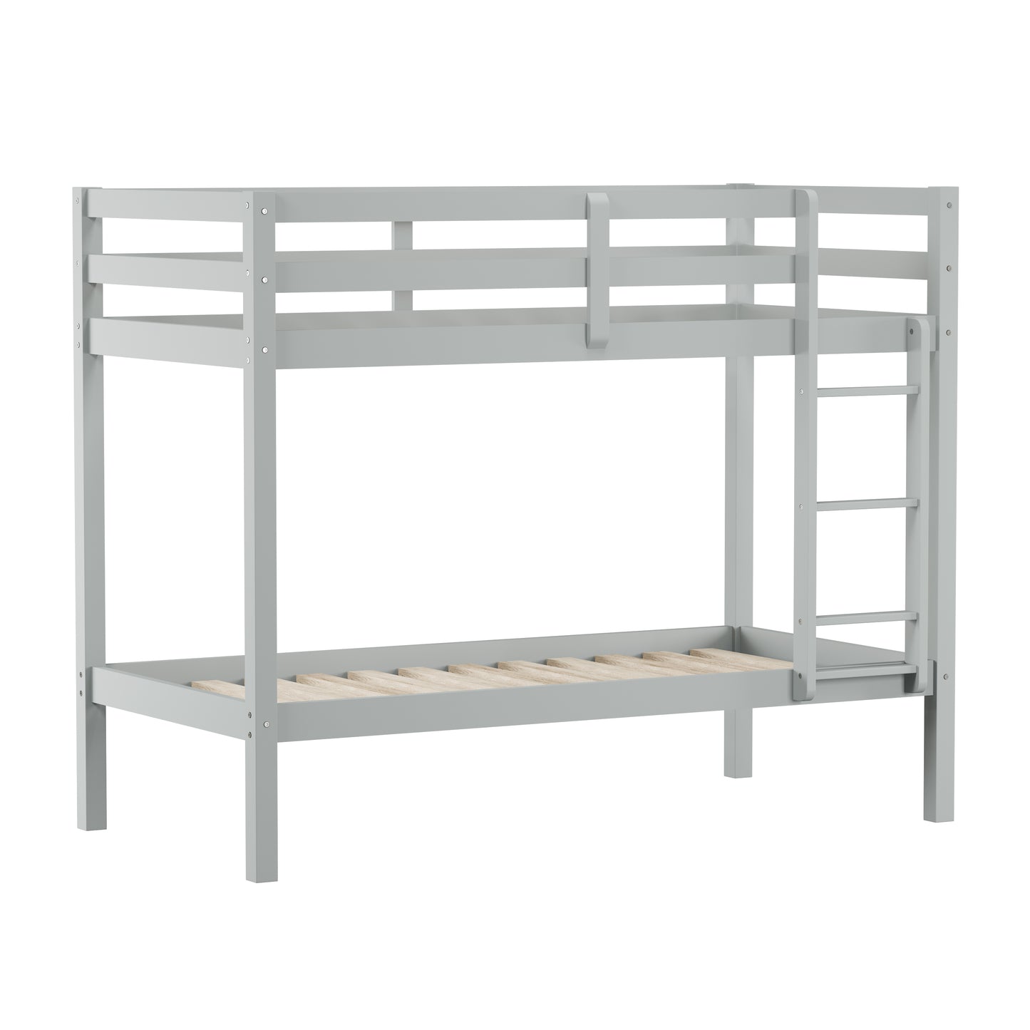 Hillsdale Kids and Teen Caspian Twin Over Twin Bunk Bed, Gray