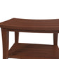 Hillsdale Furniture Preston Walnut Acacia Wood Shower Stool