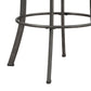 Hillsdale Furniture Bridgetown Metal Bar Height Swivel Stool, Pewter