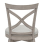 Hillsdale Furniture Ellendale Wood Counter Height Swivel Stool, Aged Gray with Fog Gray Fabric