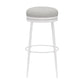 Hillsdale Furniture Aubrie Metal Backless Bar Height Swivel Stool, White