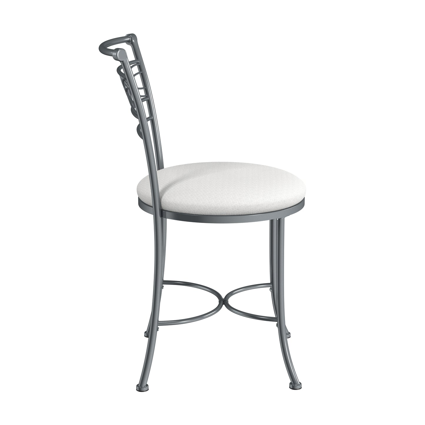 Hillsdale Furniture Dutton Metal Vanity Stool, Chrome