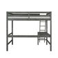 Hillsdale Kids and Teen Crosswinds Twin Wood Loft Bed, Wire Brush Gray