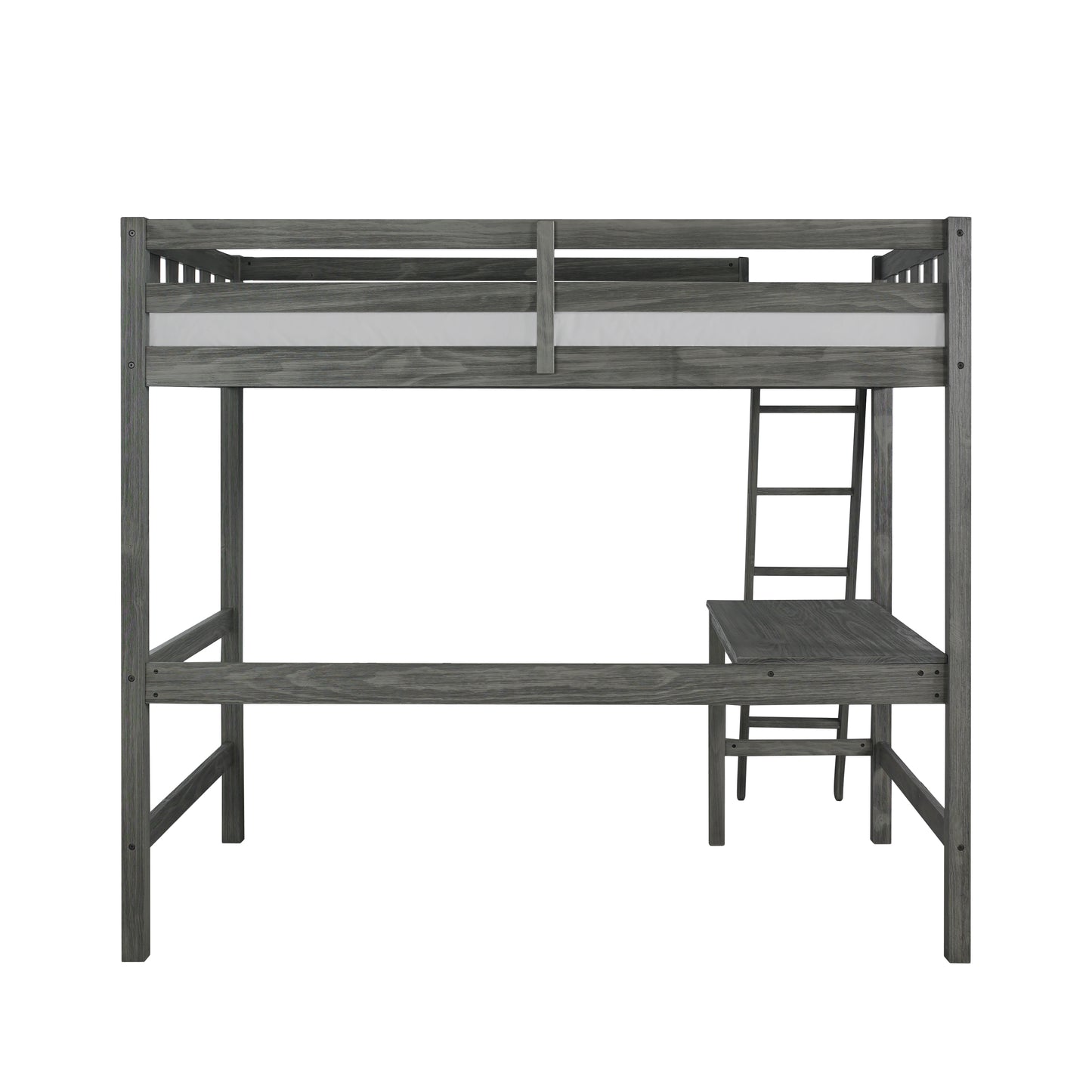 Hillsdale Kids and Teen Crosswinds Twin Wood Loft Bed, Wire Brush Gray