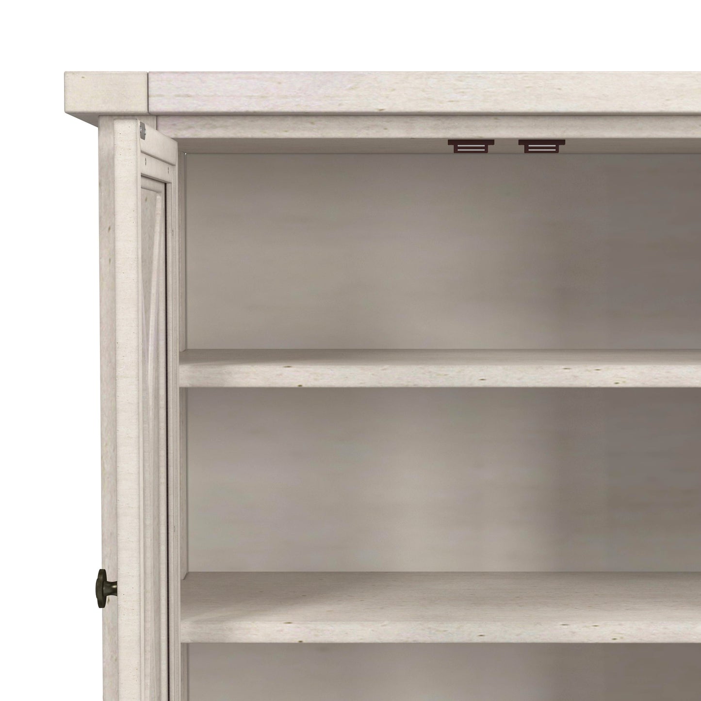 Hillsdale Furniture Bayside Wood 2 Door Console Cabinet, Antique White