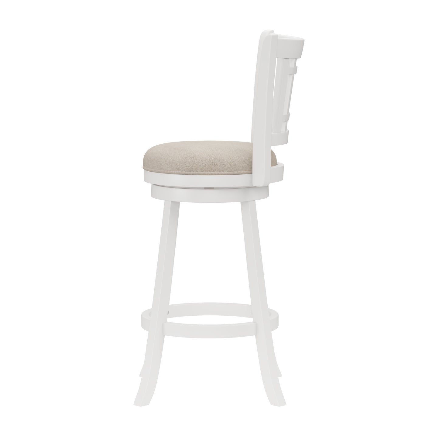 Hillsdale Furniture Fairfox Wood Bar Height Swivel Stool, White