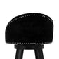 Hillsdale Furniture Dulcie Wood and Upholstered Counter Height Swivel Stool, Black