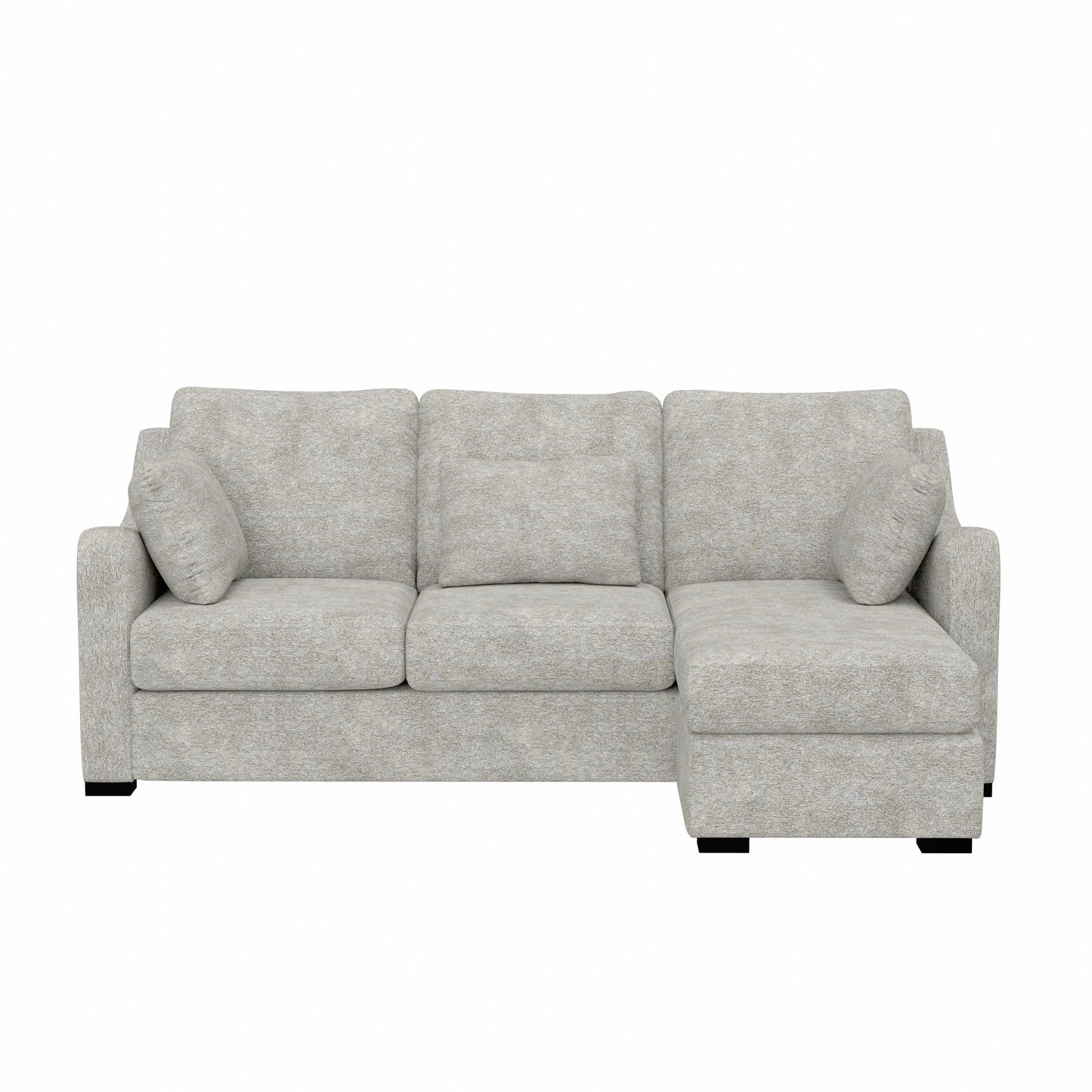 Hillsdale Furniture York Upholstered Sectional Chaise, Stone