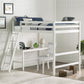 Hillsdale Kids and Teen Caspian Full Loft Bed with Desk Chair, White