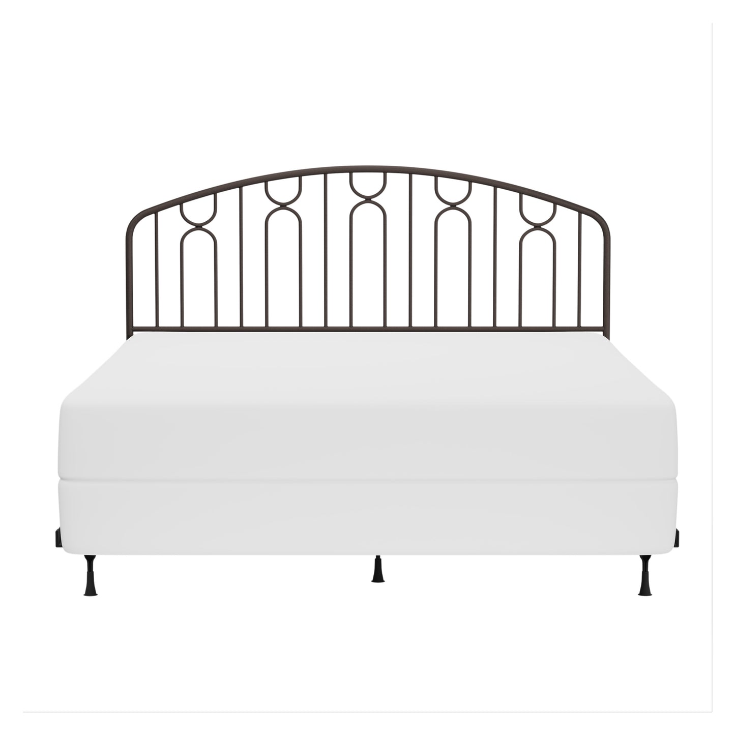 Hillsdale Furniture Riverbrooke Metal Arch Scallop Full/Queen Headboard with Frame, Bronze