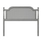 Hillsdale Furniture Melanie Wood and Cane Queen Headboard, French Gray