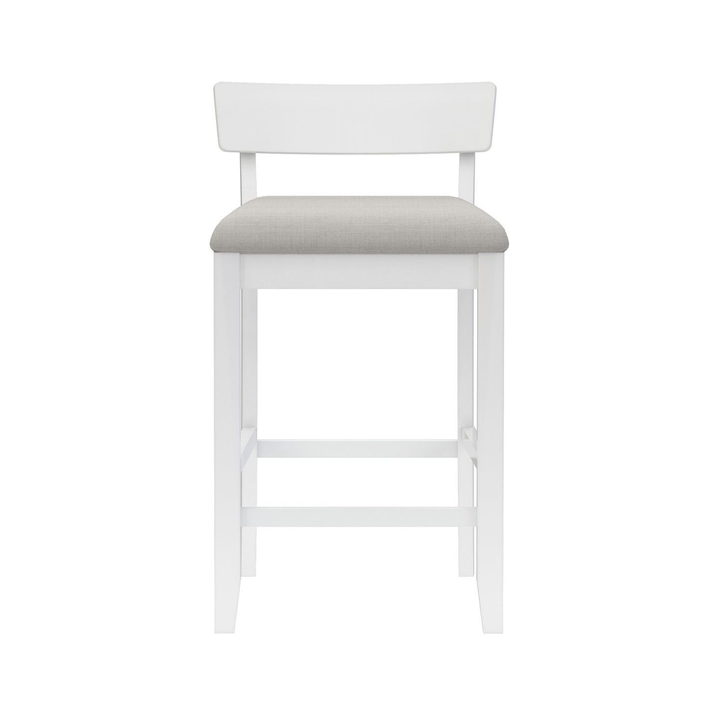 Hillsdale Furniture Warren Wood and Upholstered Counter Height Stool, Sea White