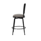 Hillsdale Furniture Queensridge Metal Swivel Counter Height Stool, Black with Silver