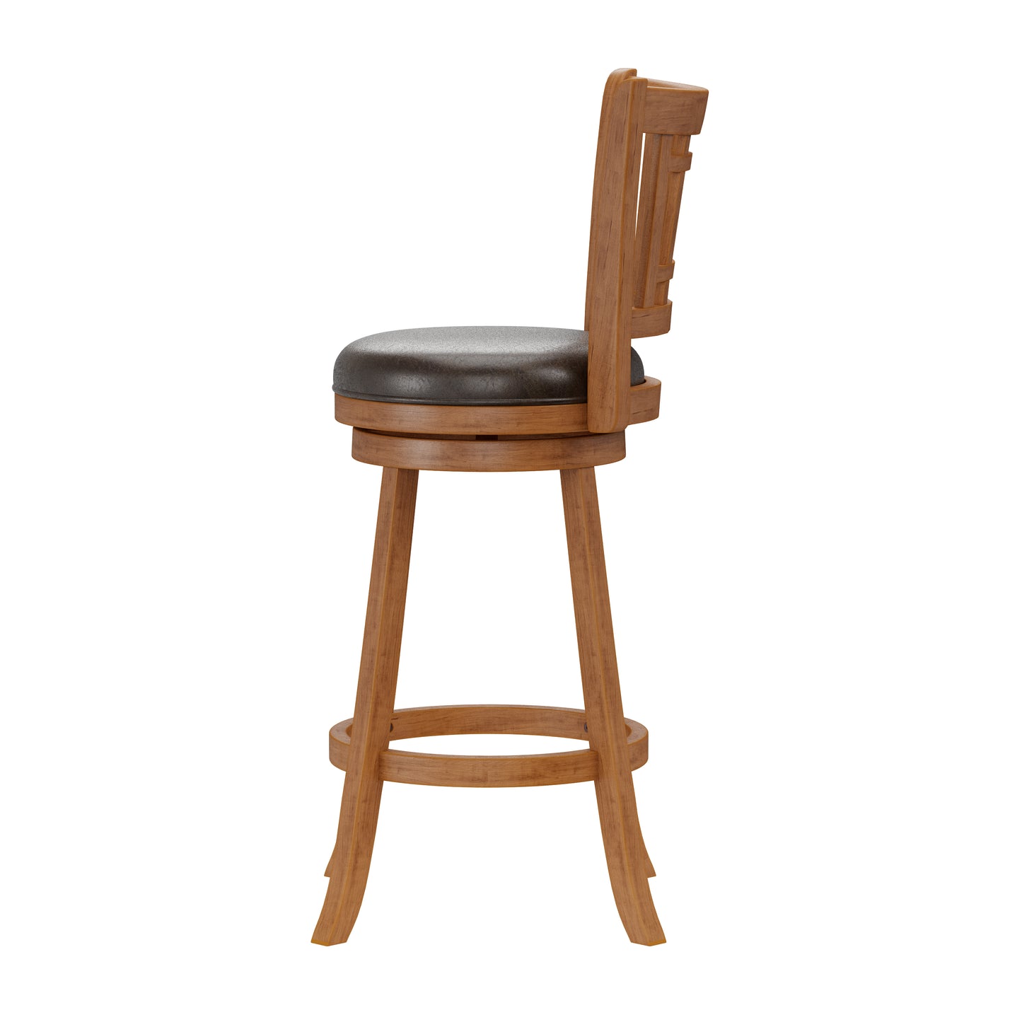 Hillsdale Furniture Fairfox Wood Bar Height Swivel Stool, Oak