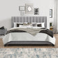 Hillsdale Furniture Crestone Upholstered King Platform Bed, Silver/Gray