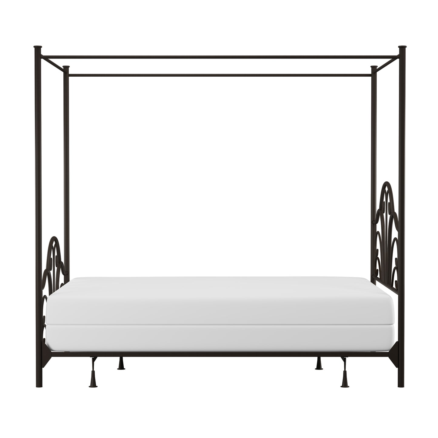 Hillsdale Furniture Dover Queen Metal Canopy Bed, Textured Black