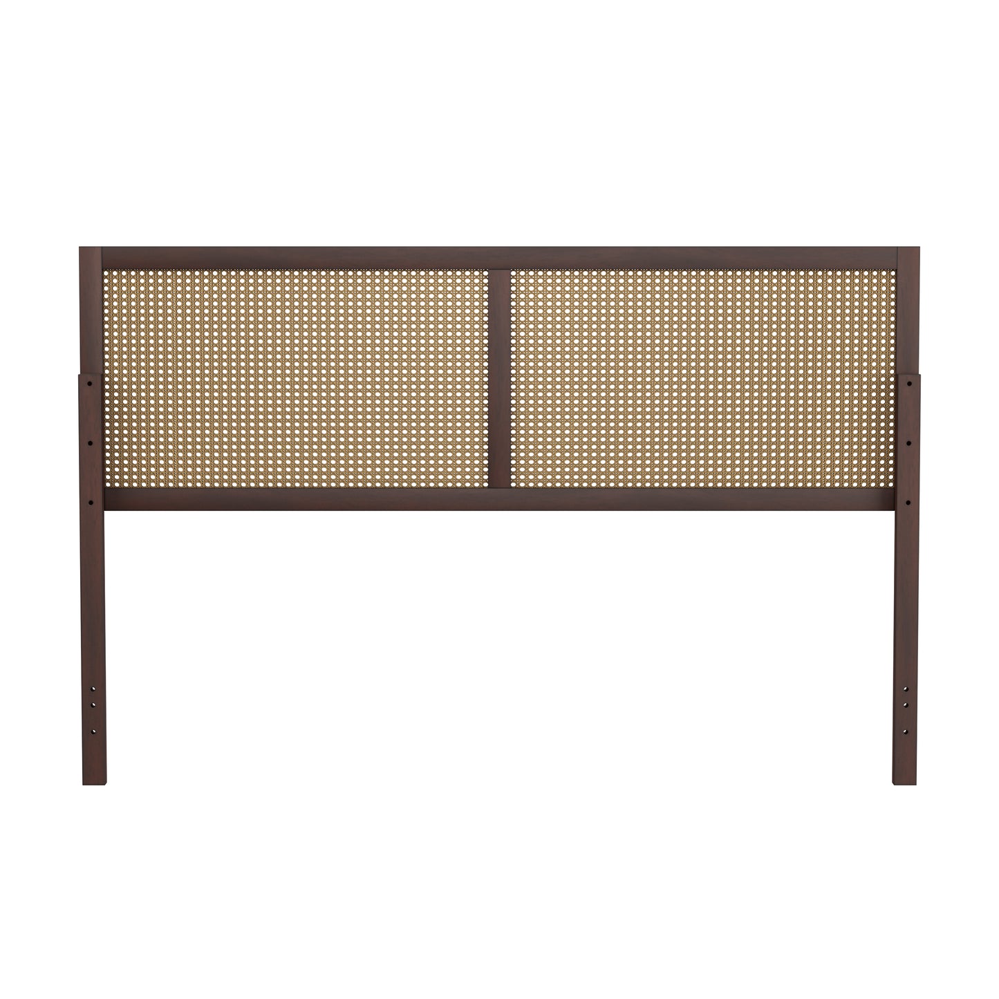 Hillsdale Furniture Serena Wood and Cane Panel King Headboard, Chocolate