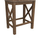 Hillsdale Furniture Willow Bend Wood Backless Counter Height Stool, Set of 2, Antique Brown Walnut