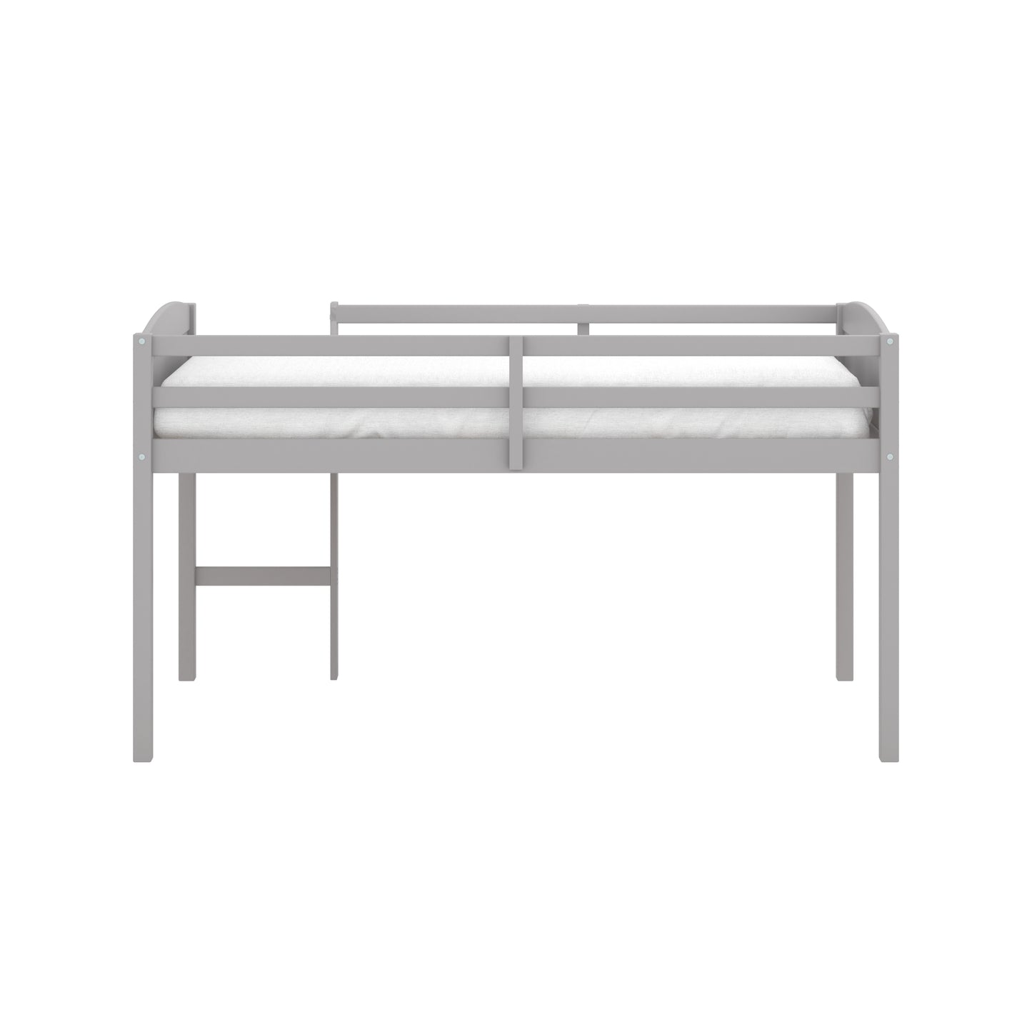 Living Essentials by Hillsdale Alexis Wood Arch Twin Loft Bed, Gray