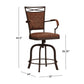 Hillsdale Furniture Bridgetown Metal Counter Height Swivel Stool, Aged Bronze