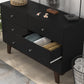 Living Essentials by Hillsdale Kincaid Wood 6 Drawer Dresser, Matte Black