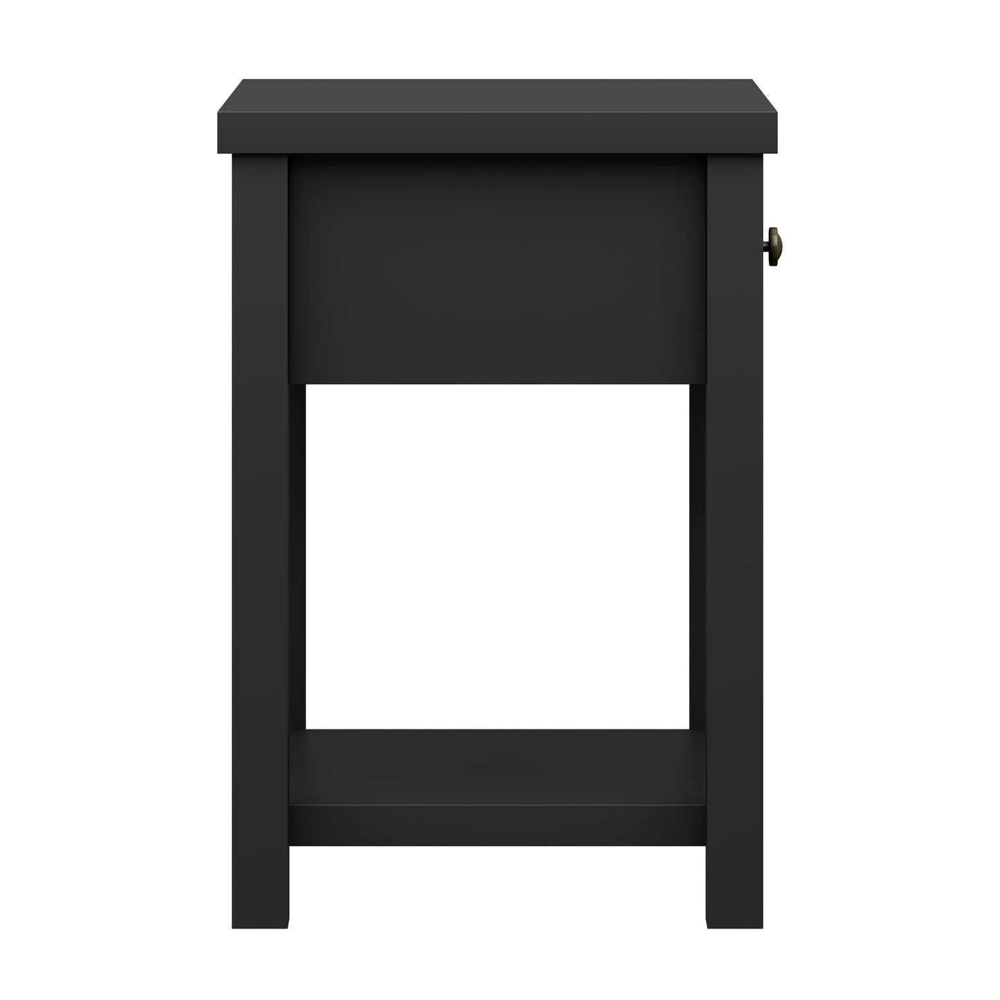 Living Essentials by Hillsdale Harmony Wood Accent Table, Matte Black