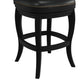 Hillsdale Furniture Braxton Wood Counter Height Return Swivel Stool, Black Honey