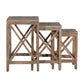 Hillsdale Furniture Wilkerson Wood 3 Piece Nesting Table Set, Brown