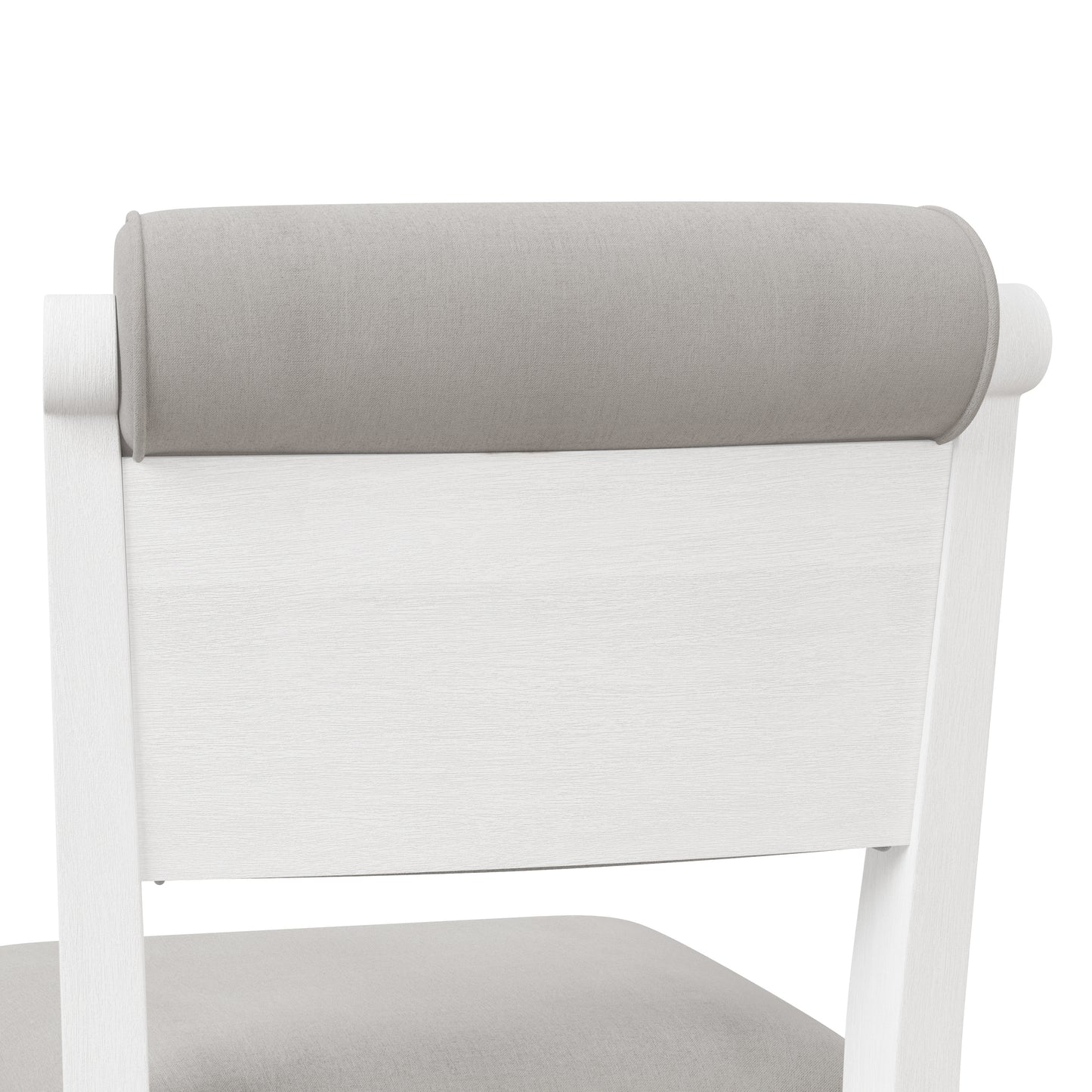 Hillsdale Furniture Clarion Wood and Upholstered Dining Chairs, Set of 2, Sea White