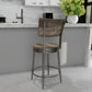 Hillsdale Furniture Jennings Wood and Metal Counter Height Swivel Stool, Rubbed Pewter Metal with Weathered Gray Wood