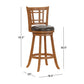 Hillsdale Furniture Fairfox Wood Bar Height Swivel Stool, Oak