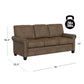 Hillsdale Furniture Barroway Upholstered Sofa, Antique Brown