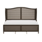 Hillsdale Furniture Sausalito Wood and Cane King Bed, Oiled Bronze