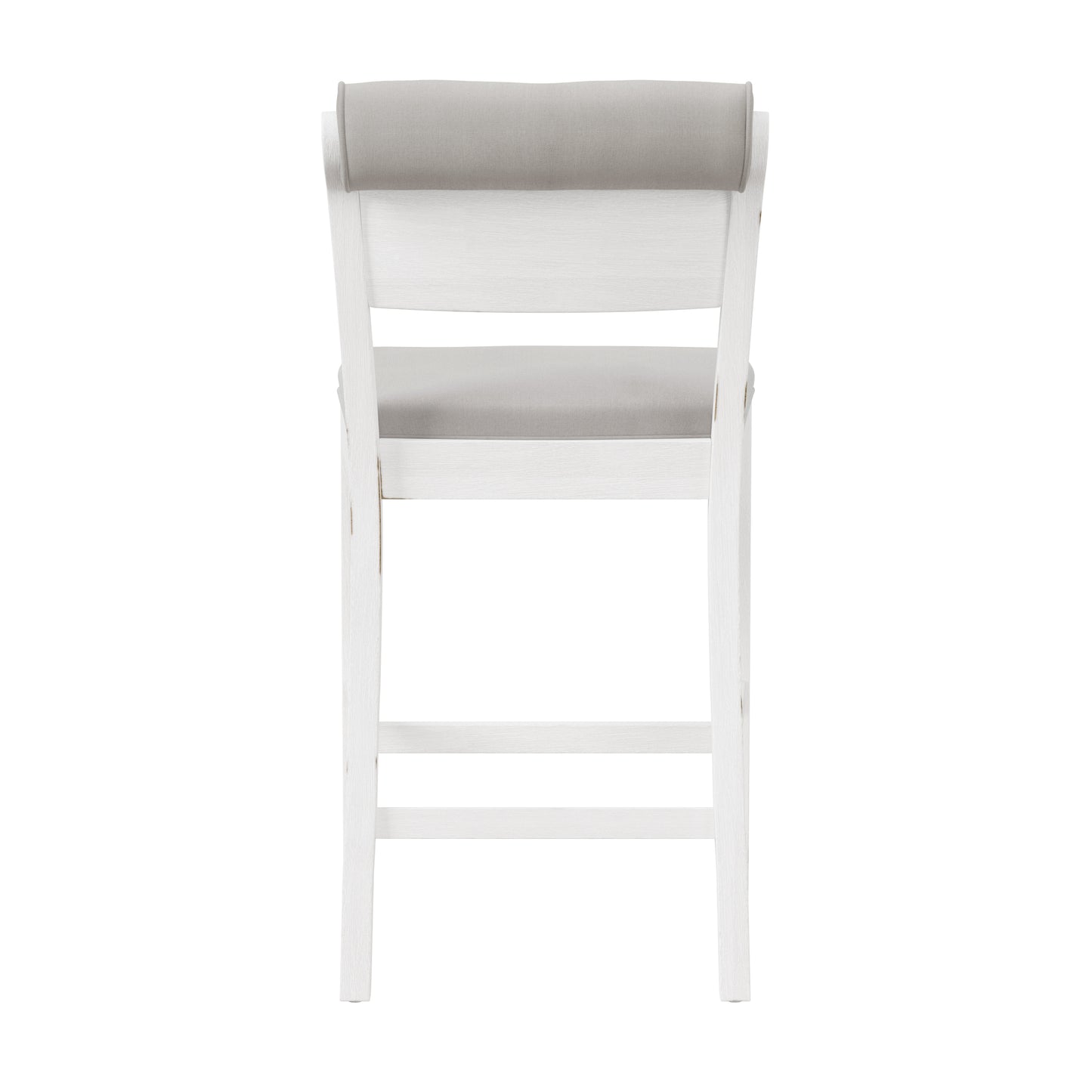 Hillsdale Furniture Clarion Wood and Upholstered Panel Back Counter Height Stool, Sea White