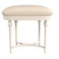 Hillsdale Furniture Cape May Backless Metal Vanity Stool, Matte White