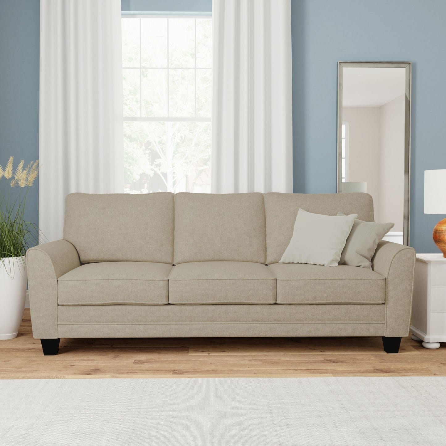 Hillsdale Furniture Daniel Upholstered Sofa, Putty