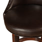 Hillsdale Furniture Napa Valley Wood Counter Height Swivel Stool, Dark Brown Cherry with Dark Brown Faux Leather