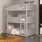 Living Essentials by Hillsdale Alexis Wood Arch Triple Twin Bunk Bed, Gray