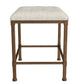 Hillsdale Furniture Katherine Backless Metal Vanity Stool, Golden Bronze