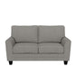 Hillsdale Furniture Daniel Upholstered Loveseat, Nature Gray