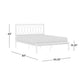 Hillsdale Furniture Naomi Queen Metal Bed, White