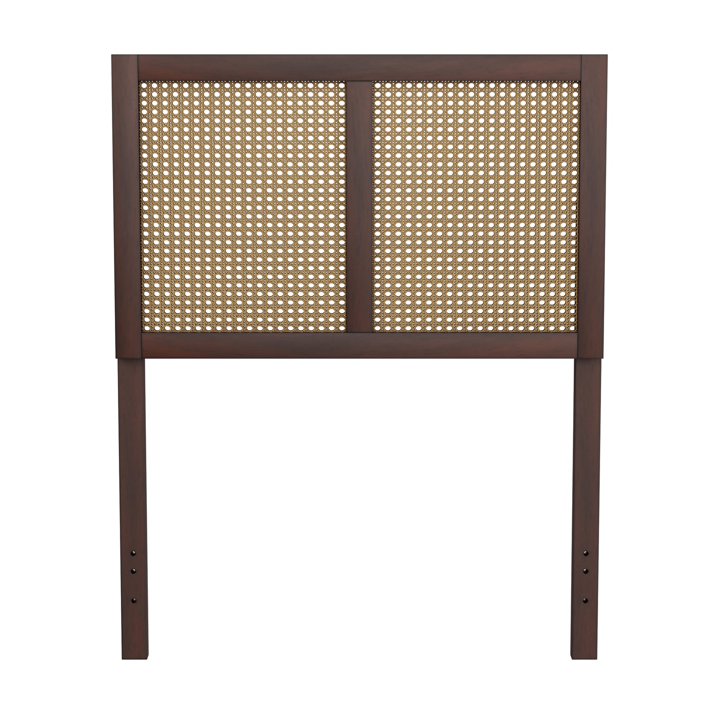 Hillsdale Furniture Serena Wood and Cane Panel Twin Headboard, Chocolate