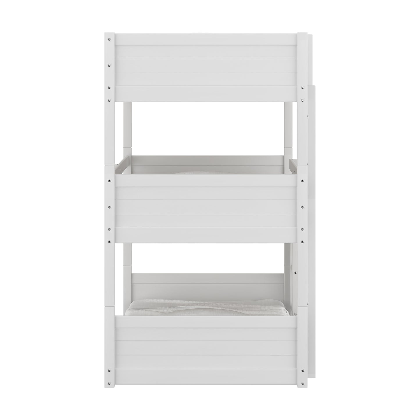 Living Essentials by Hillsdale Capri Wood Triple Bunk Bed, White