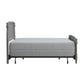 Hillsdale Furniture Melanie Wood and Cane King Bed, French Gray