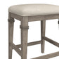 Hillsdale Furniture Arabella Wood Backless Counter Height Stool, Distressed Gray