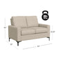 Hillsdale Furniture Matthew Upholstered Loveseat, Oatmeal