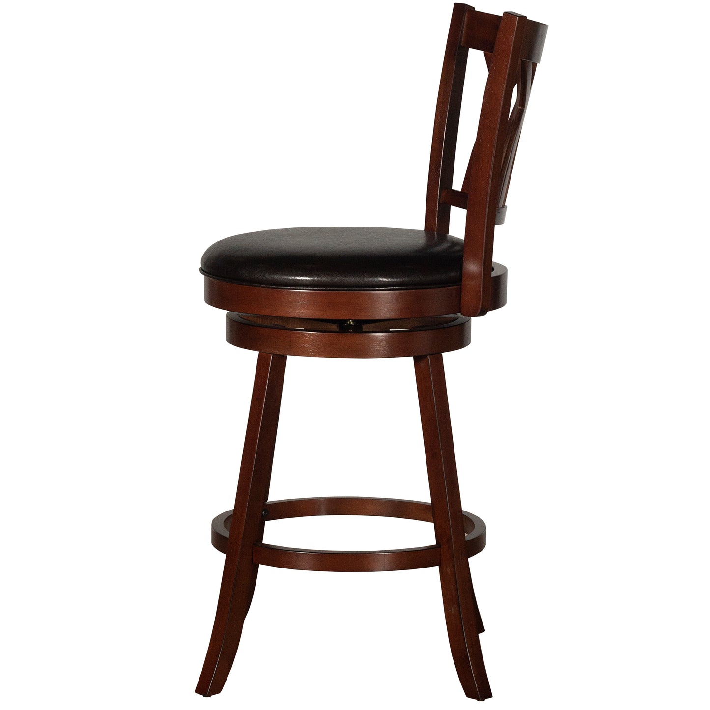 Hillsdale Furniture Tateswood Wood Bar Height Swivel Stool, Cherry