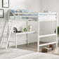 Hillsdale Kids and Teen Caspian Full Loft Bed with Hanging Nightstand, White