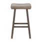 Hillsdale Furniture Saddle Wood Backless Bar Height Stool, Rustic Gray