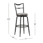 Hillsdale Furniture Larimore Metal Bar Height Stool, Black